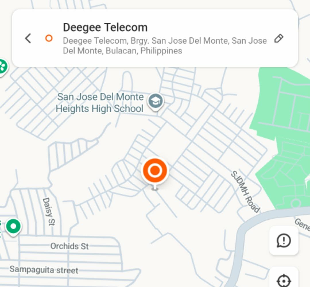 Deegee Telecom Google Maps pinned location